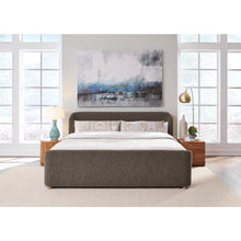 Load image into Gallery viewer, Calking Kiki Upholstered Platform Bed in Pumpernickel Boucle