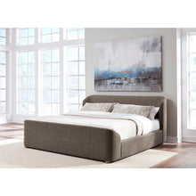 Load image into Gallery viewer, Calking Kiki Upholstered Platform Bed in Pumpernickel Boucle
