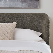 Load image into Gallery viewer, Calking Kiki Upholstered Platform Bed in Pumpernickel Boucle