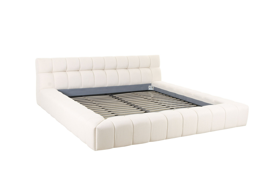 Queen Modern Off-White Bed