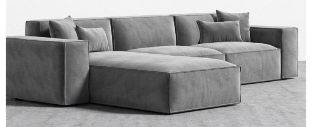 Custom Modern grey sectional