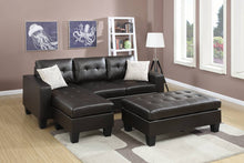 Load image into Gallery viewer, 3pc Reversible Sectional Sofa Set W/ Ottoman
