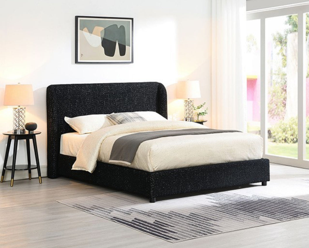 Queen Boucle Modern Bed frame